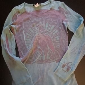 Pretty peacock thermal top